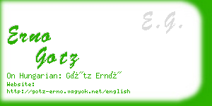 erno gotz business card